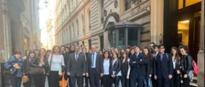 L'itis a palazzo Madama e Montecitorio a Roma, per il viaggio premio del concorso usura e legalità.