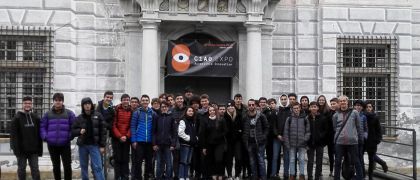 Le quarte informatica e robotica dell'itis alla fiera dell'Intelligenza Artificiale C1A0 a Genova.